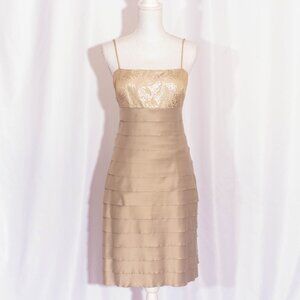 ALEX EVENINGS Brocade Layered Mini Dress Size 10P